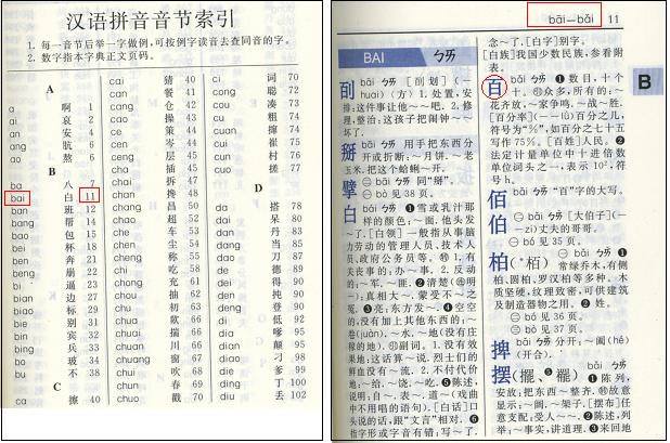 新华字典 拼音音节 索引表